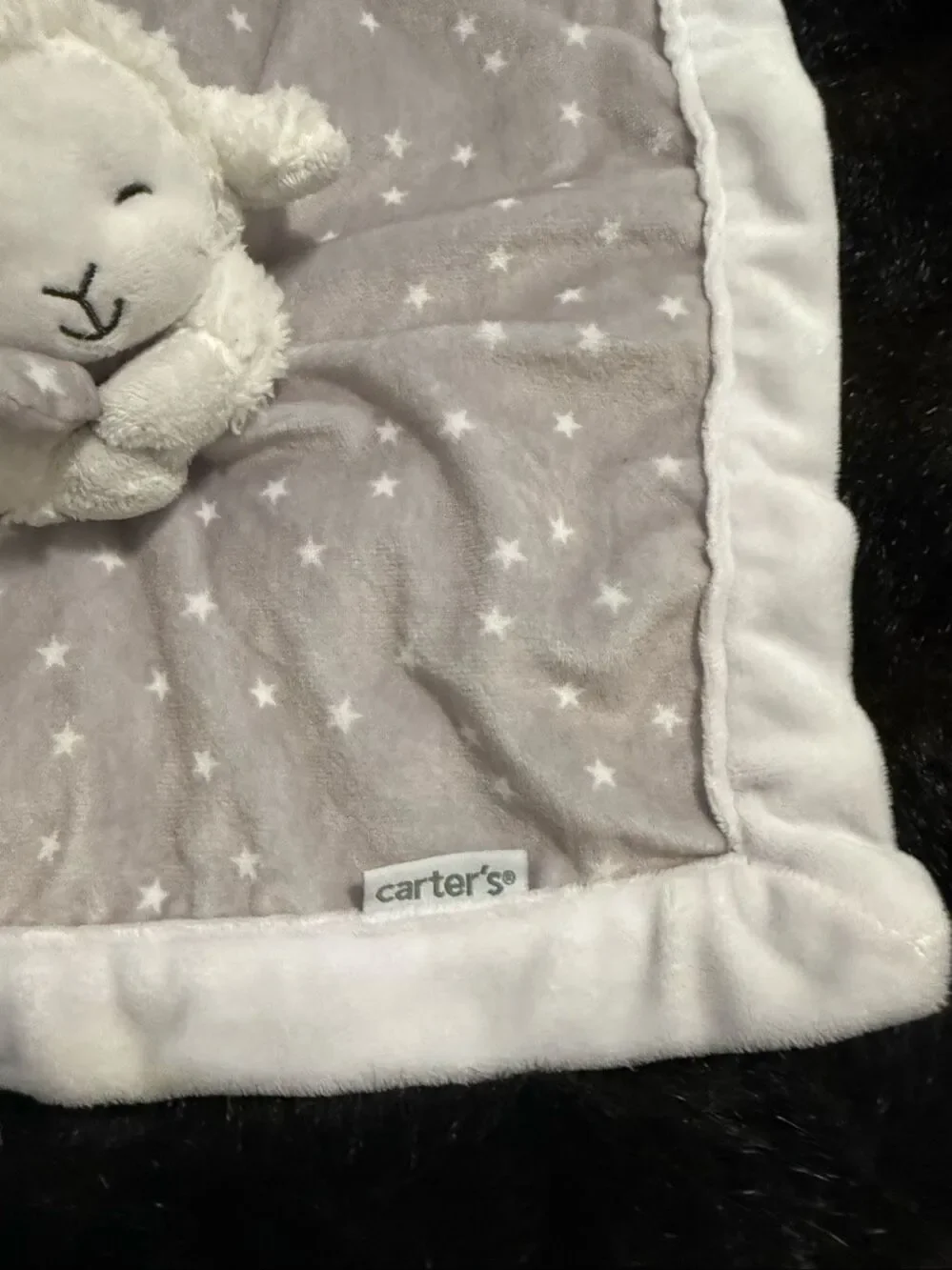 Carter's Lovey Lamb Sheep Plush Baby Security Blanket Stars Shower Gift 2016
